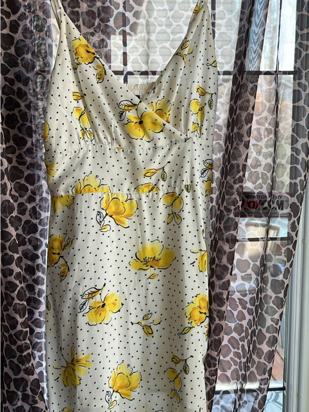 Abercrombie & Fitch Gorgeous Yellow Floral Polka Dot Slip Dress